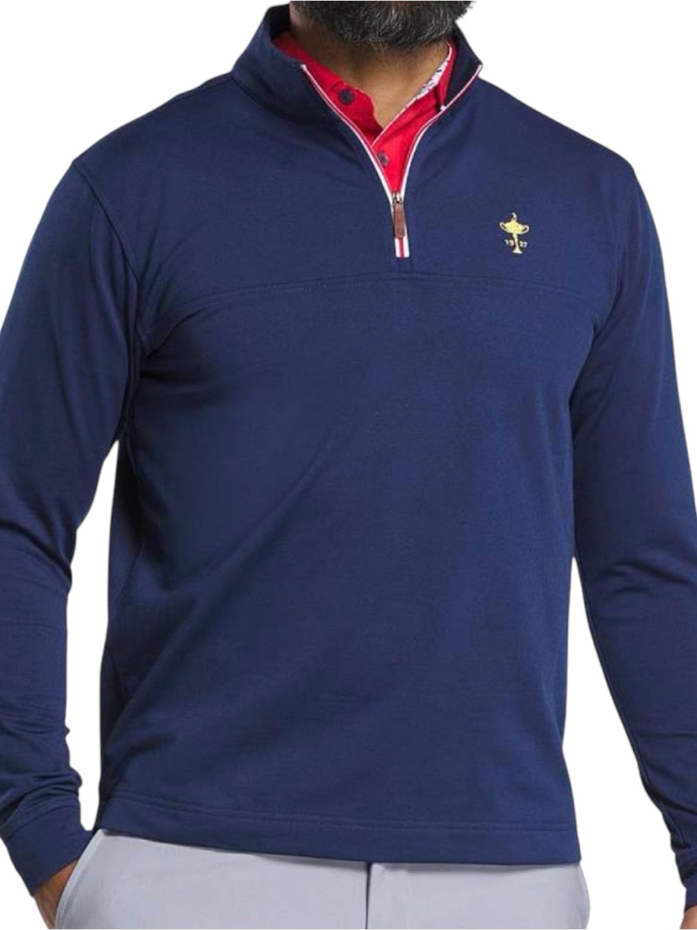 Footjoy FJ Midlayer 1/4 Zip Pullover Mens Size M Ryder Cup 1927 Trophy Blue NEW